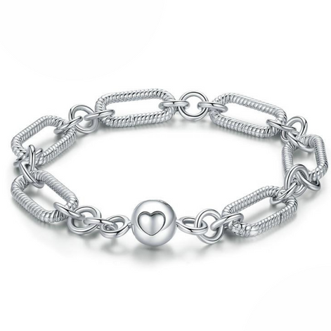 PULSEIRA CORRENTE LOVE - PRATA 925