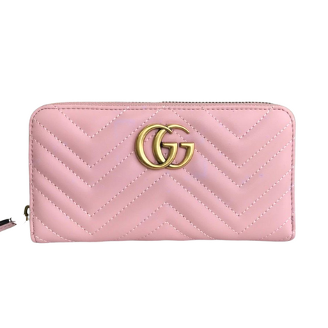 BOLSA CARTEIRA PINK GG COURO