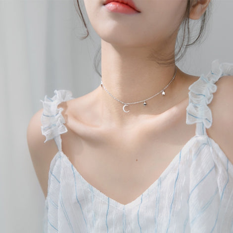 CHOKER ESTRELA E LUA