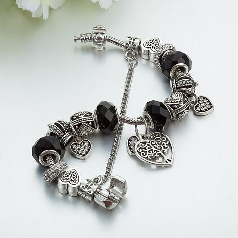 PULSEIRA BLACK - BANHADO A PRATA